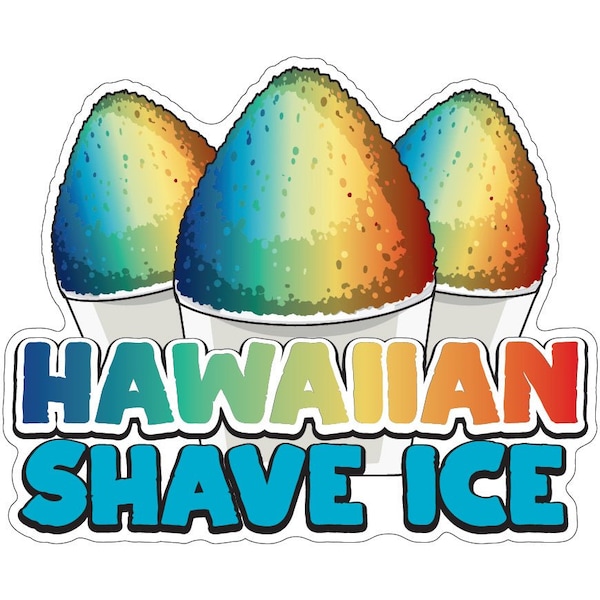 Signmission Hawaiian Shave Ice Decal Concession Stand Food Truck Sticker, D-DC-16 Hawaiian Shave Ice19 D-DC-16 Hawaiian Shave Ice19 - main